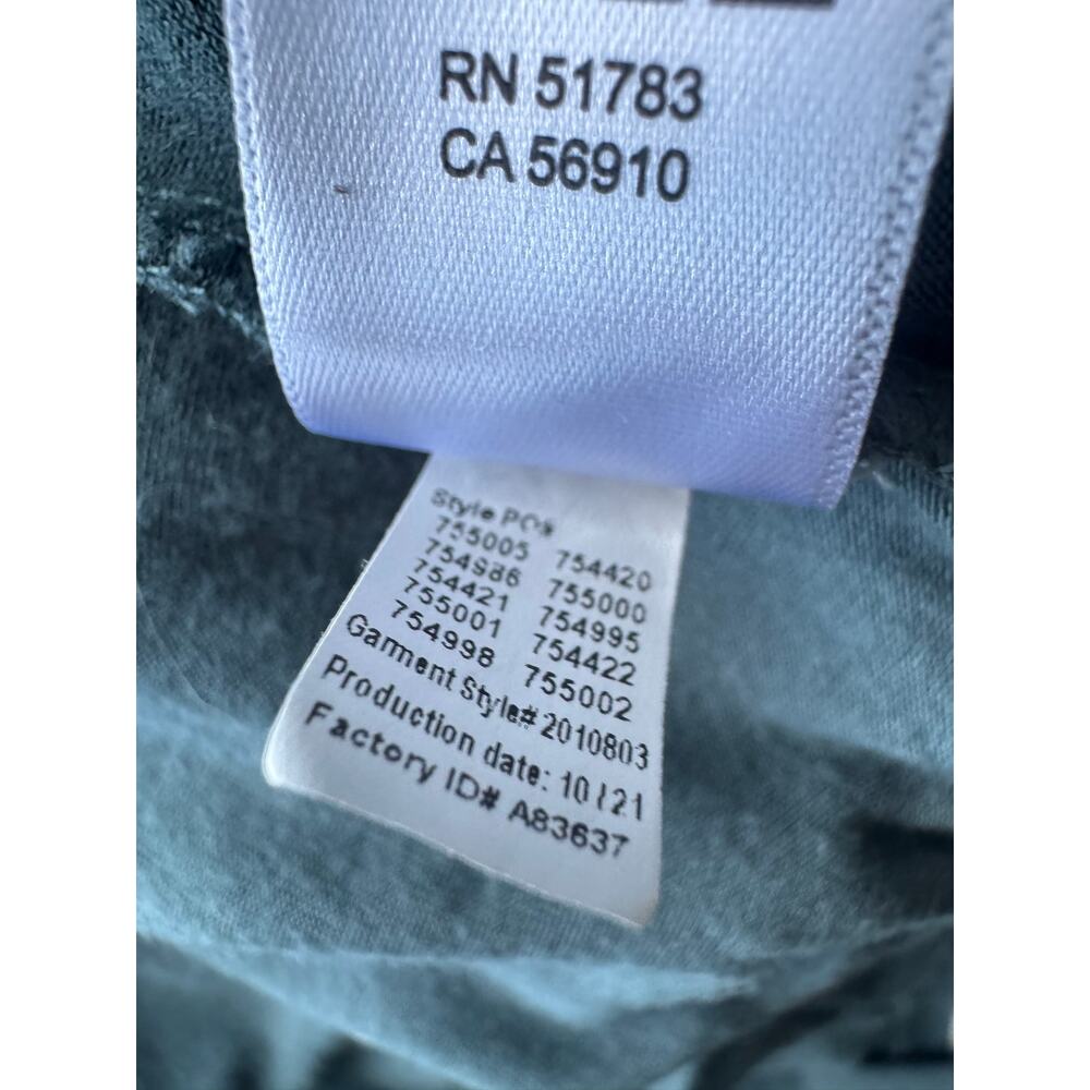 Teal Waterfall Draped Open Front Long Sleeve Cardigan Size L - Picture 7 of 7